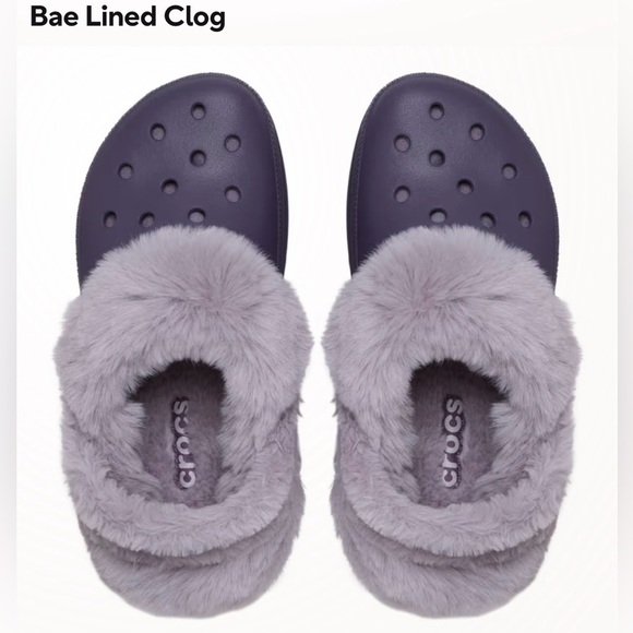 CROCS BAE Lined Lavender Clogs - Picture 4 of 5